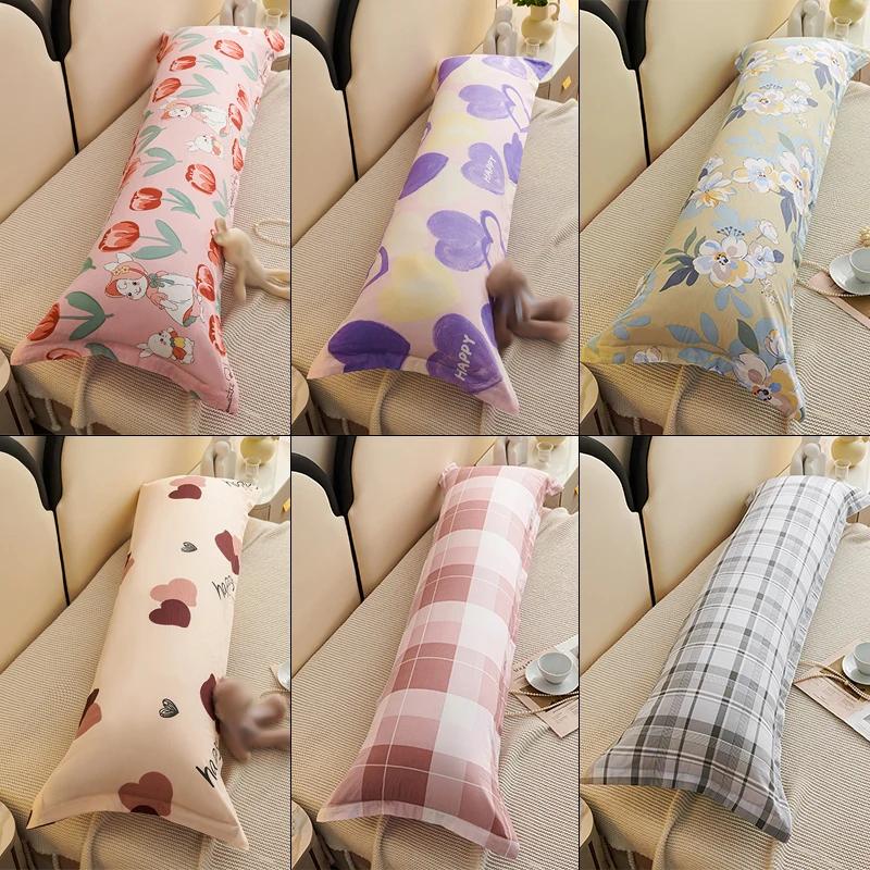 48X120/150Cm Lover Body Pillowcase Cover Flower Print Soft Cushion Double Long Pillowcase for Beddroom Couch Decorative Home New