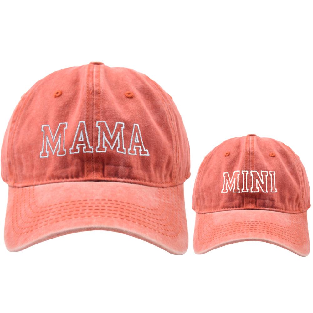Новая хлопковая вышивка Буква Мама Мини Бейсболка Женская Детская Snapback Папина Кепка Летняя Регулируемая Девочка Мальчик Солнце Грузовые Кепки