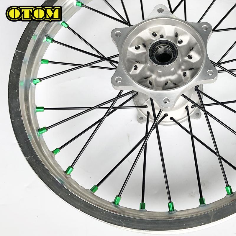 Motorcycle For KAWASAKI Front 19 Rear 21Wheel Spoke Nipple Rim Black Wire KX125 KX250 KX250F KX450F Dirt Bike Motor Accessories