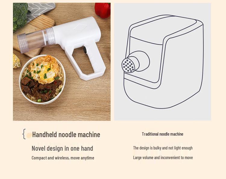 Портативная беспроводная автоматическая лапшерезка: Компактный электрический пресс для теста для легкой домашней лапши