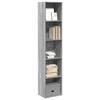 VidaXL Bookcase Sonoma Grey 40x30x189 Cm Engineered Wood, Shelf, Bookshelf, Book Support, Cabinet 857890