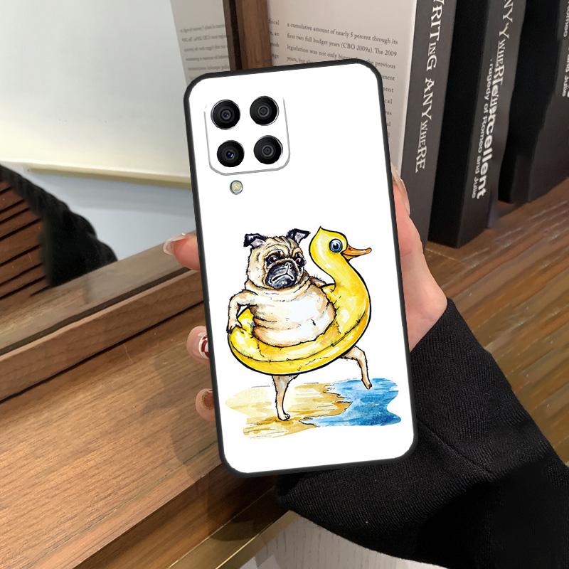 Cute Pug Dog Case For Samsung Galaxy M56 M06 M16 M36 M52 M32 M12 M54 M34 M14 M35 M55 M15 M11 M31 M13 M53
