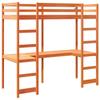 VidaXL Bunk Bed Frame with Desk 80x200 Cm Solid Pine Wood, Loft Bed Frame, Cabin Bed Frame, Frame 3308570