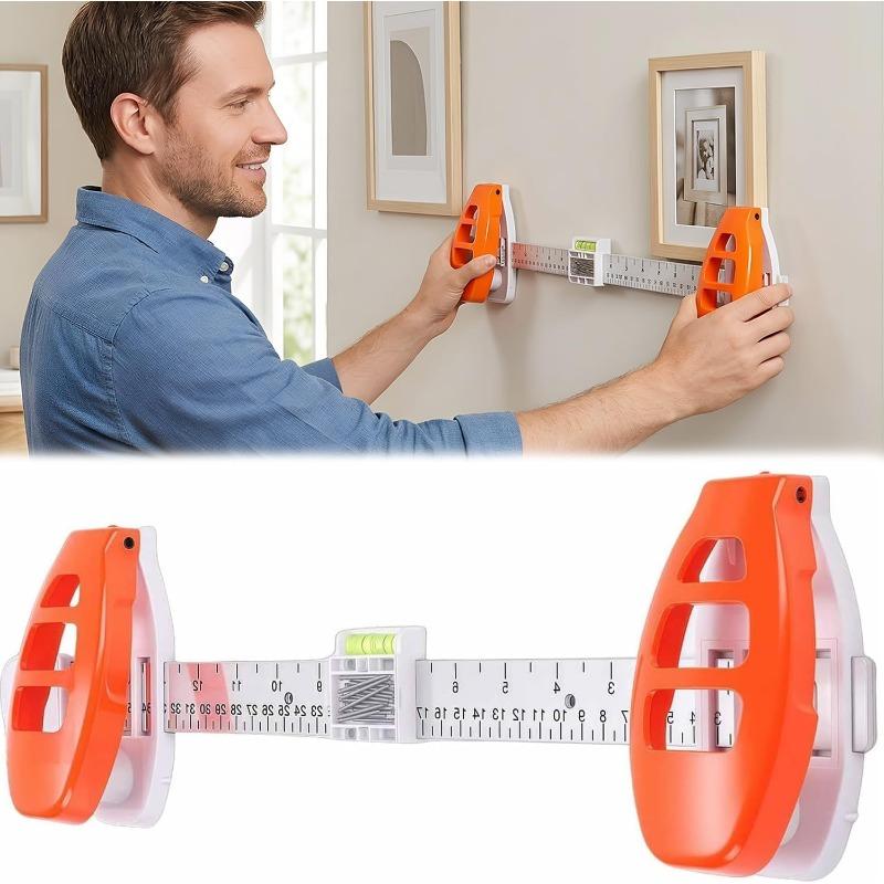 Level Ruler Picture Hanging Tool with Level– Easy Picture Hanging Tool with Built-in Level, Hanging Ruler & Marking System – Perfect Jig for Straight