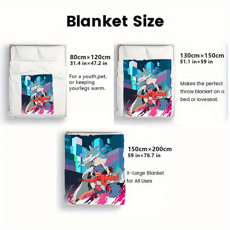 BNA 2D Flat Pattern Flannel Blanket High quality All Seasons Warmth and Comfort Perfect for Christmas Gifts.