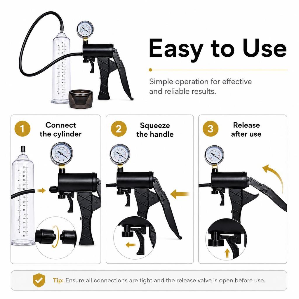 Male Vacuum Pump for Men Pressure Gauge Clear Cylinder Air Pump Extender Enlargement Trainer Adult Sex Toy Accessories