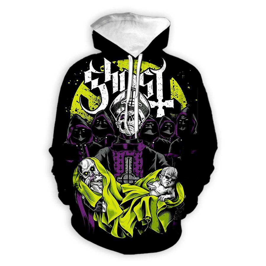 Ghost Band 3D Print Hoodies Men Women Fashion Streetwear Hip Hop Y2k Hoodie Pullovers Casual Hooded Sweatshirts Kids Clothing