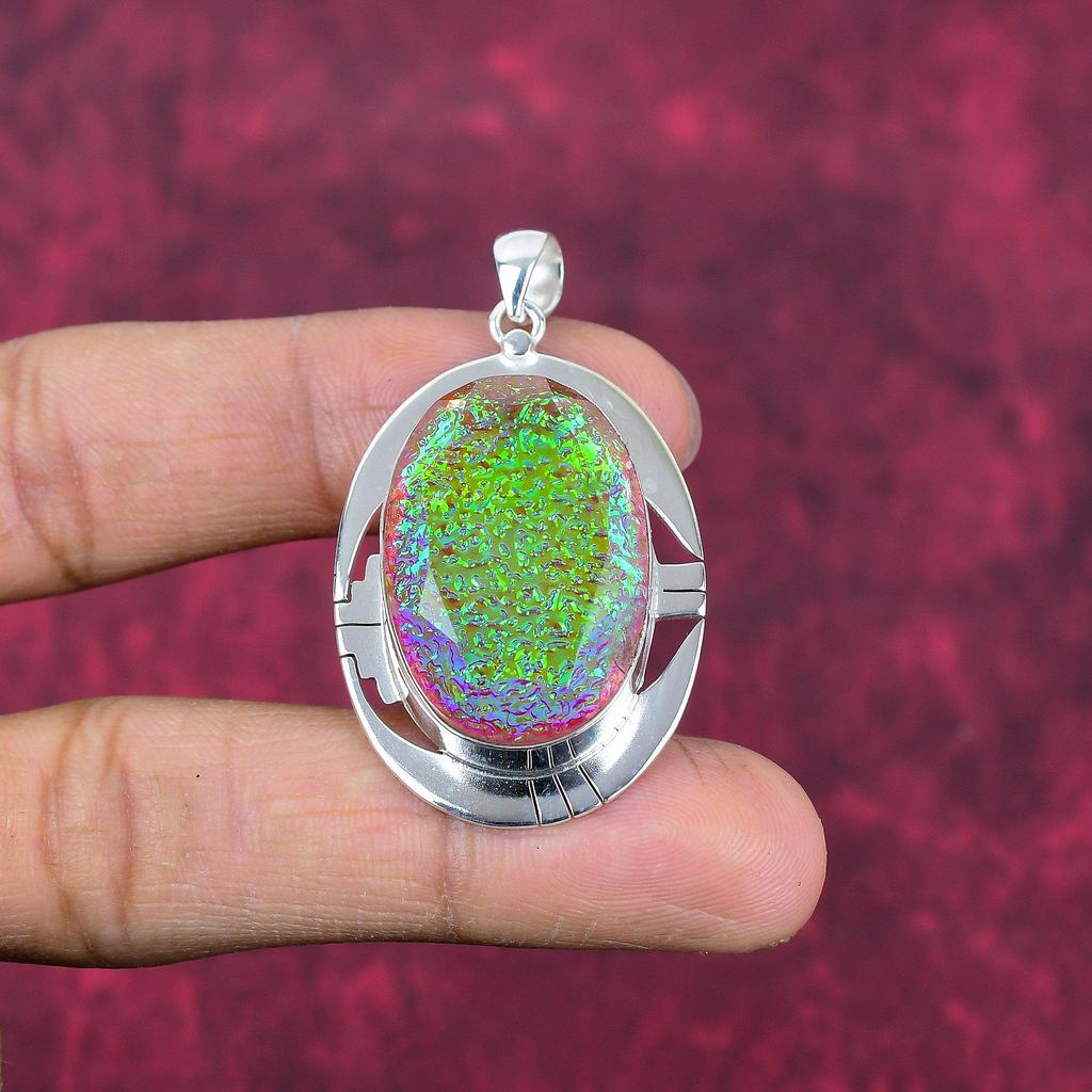 Зеленый австралийский двойной опал 925 цельный серебряный кулон, ювелирные изделия с подвеской из драгоценного камня ручной работы, подарки для жены, абсолютно новый кулон