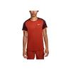 Advantage Comfortable Soft Crew Neck Pullover Versatile Short Sleeve T-Shirt Men Tops Burgundy FD5320-626