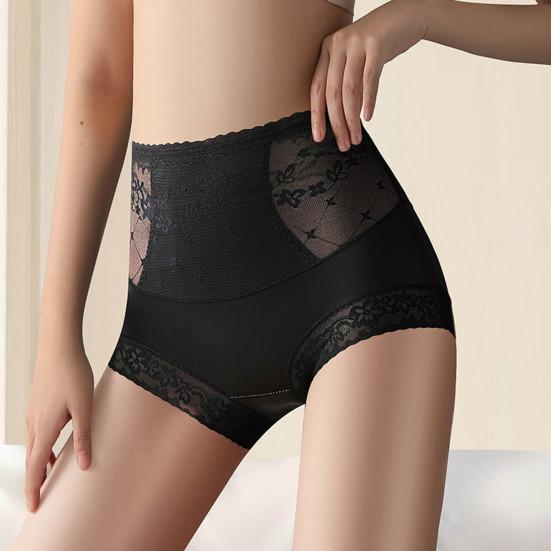Женские трусики, бесшовные, с высокой талией, с контролем живота, кружевные, с хорошей воздухопроницаемостью, сплошной цвет, облегающие, тонкие, быстросохнущие, повседневные спортивные трусы, женские трусы