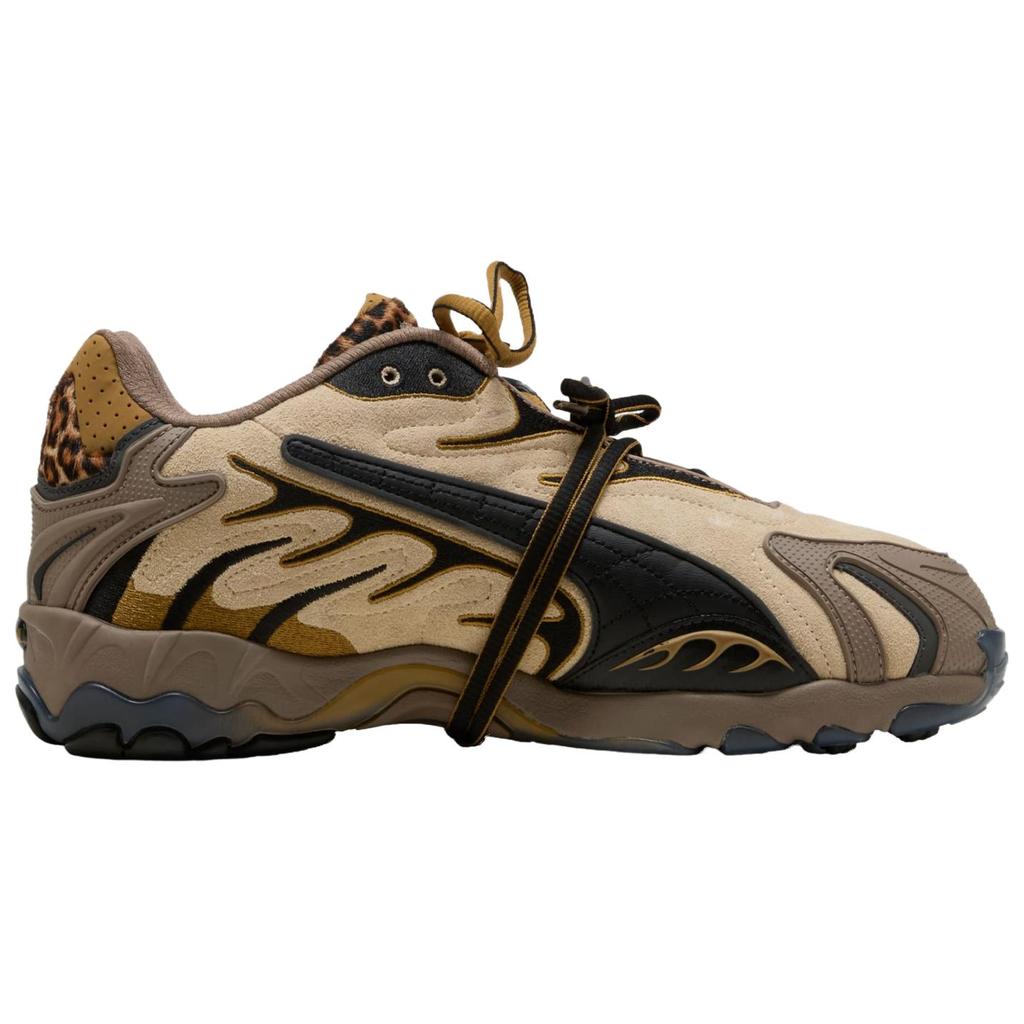 Puma X A$AP ROCKY Inhale Леопардовый Унисекс Жареный Миндаль Черный Puma Низкие Кроссовки Lifestyle 405579-01