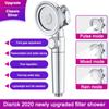 Pressurized Shower Head Handheld High Pressure Water Saving Bathroom Accessories Nozzle Built In Filter 3 Modes Adjustable