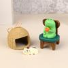 1Pc Frog Resin Miniature Dollhouse Accessories Diy Office Decor Anime Statues Car Ornament Cute Modern Art Model Mini Toy