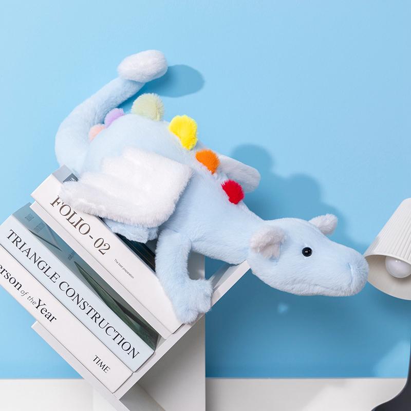 60 см мультяшный горячий летающий дракон плюшевая игрушка с крыльями синий оранжевый длинный дракон плюшевая игрушка подушка подарок для мальчика и девочки декор спальни