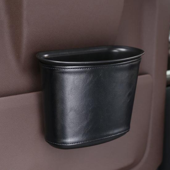 Автомобильная мусорка для автомобиля из искусственной кожи, подвесная сумка-органайзер на дверь для мусора, водонепроницаемый карман-органайзер для салона автомобиля