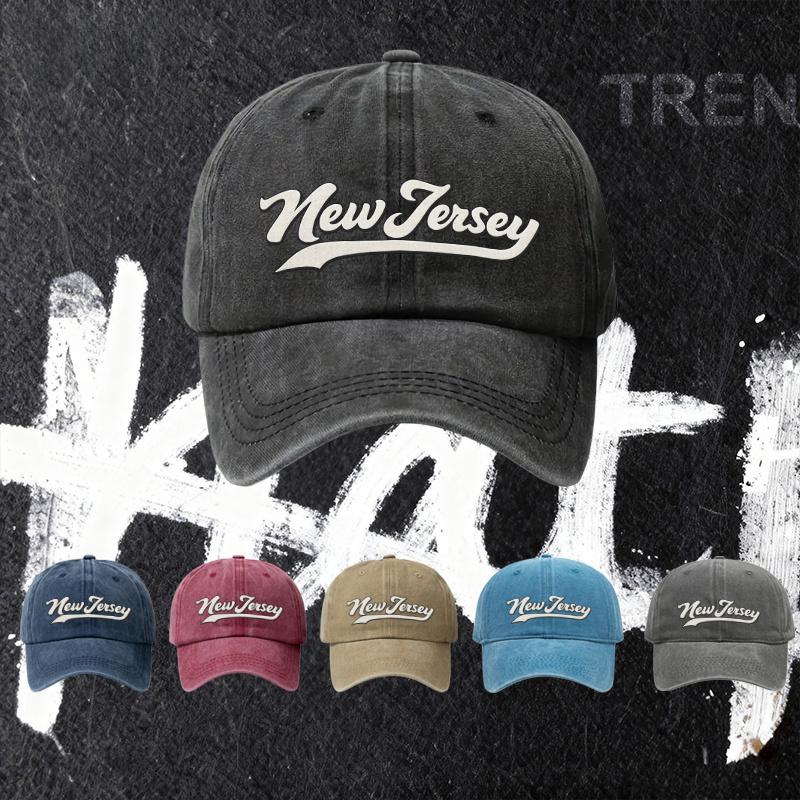 pc Adjustable Baseball Cap Featuring New Jersey Print Lightweight Printed Womens Hat Trendy New Jersey Unisexs Cap an Idea