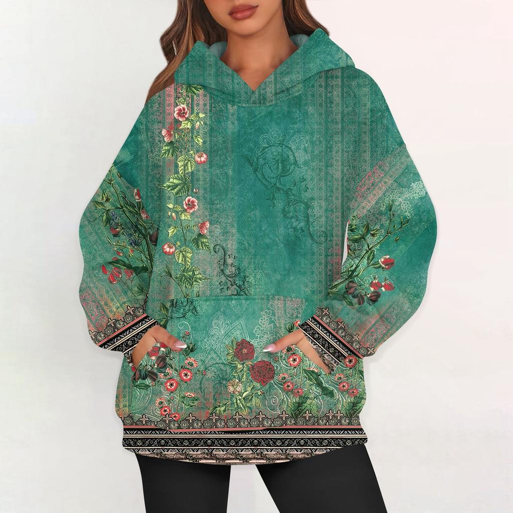 Женские худи оверсайз из флиса, толстовки с длинным рукавом, пуловеры с карманом