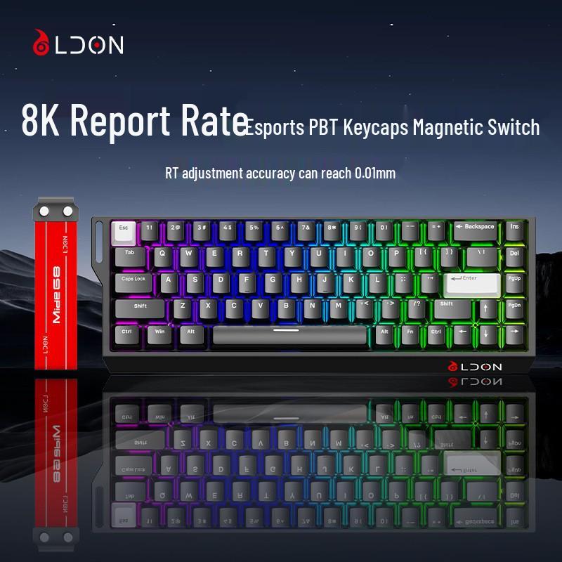 Игровая механическая клавиатура RT0.01 с 68 клавишами, магнитными переключателями, высокопроизводительная, проводная, 8K FPS, универсальная