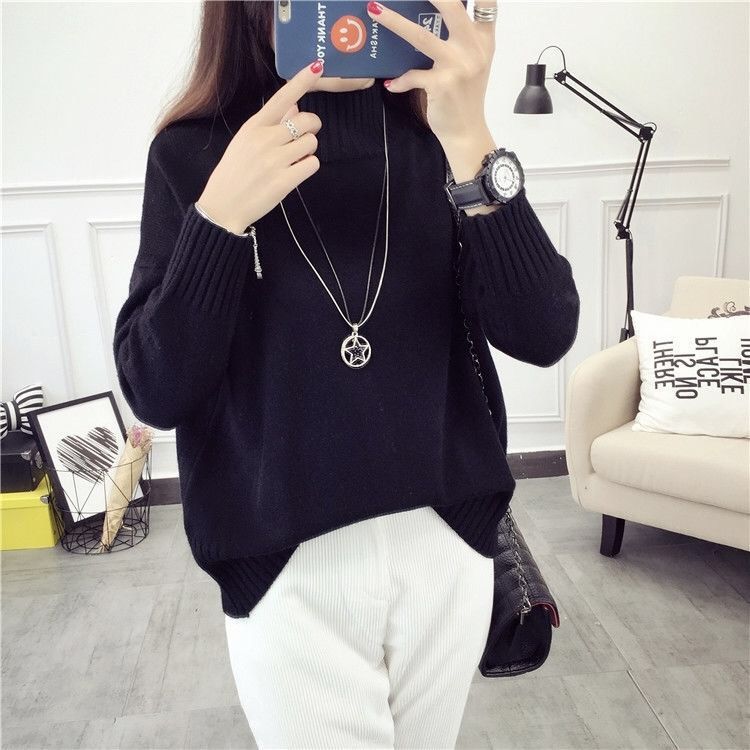 High Quality Women Turtleneck Sweater Women Top Woman Long Sleeve Warm Sweaters Knitted Pullover