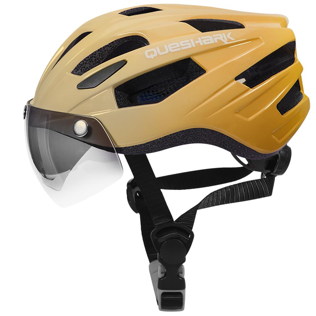 Queshark Велосипедный шлем MTB Шоссейный велосипедный шлем Мотоциклетная защитная крышка со съемной линзой