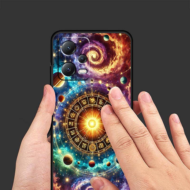 Чехол для телефона с рисунком Космическое Звездное Небо Для Xiaomi Redmi Note 15 14 13 12 12S 11E 11 11S Pro Plus 4G 5G Черный Мягкий ТПУ