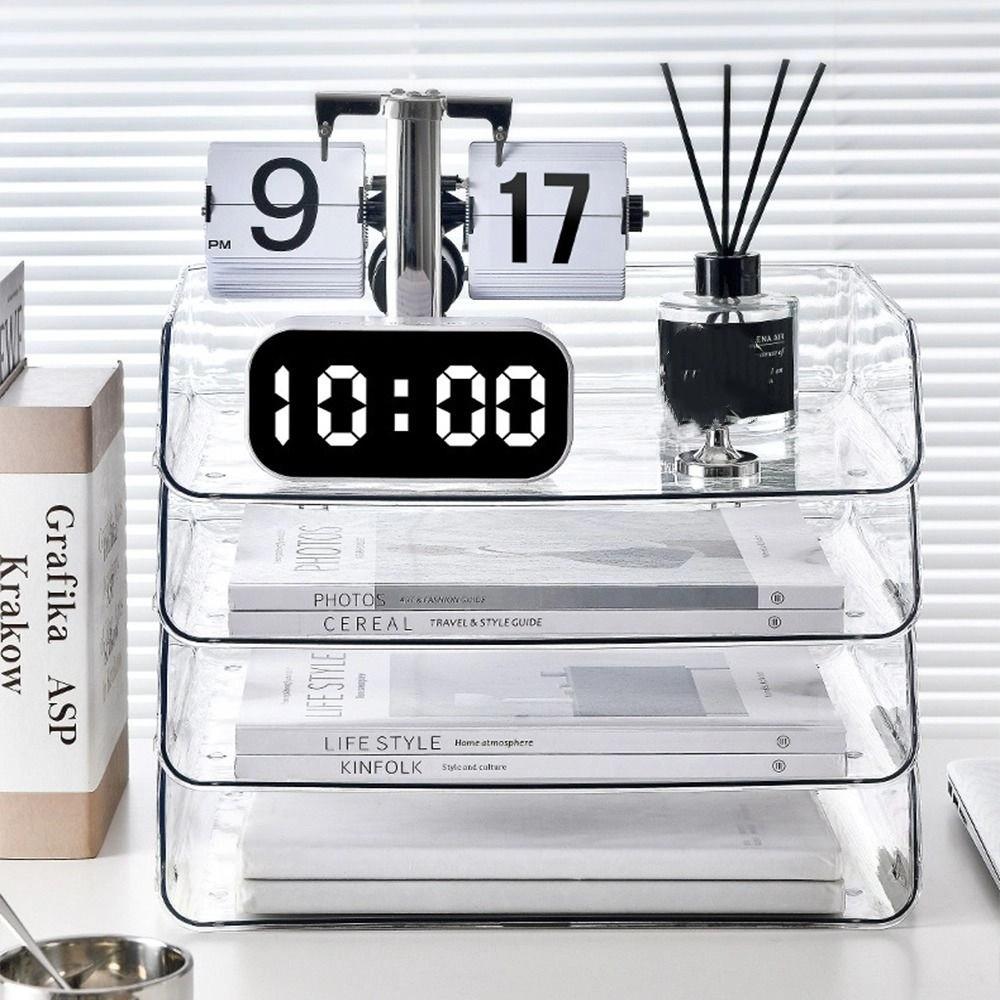 Desktop Organizer A4 File Storage Tray Book Shelf File Organizer Stackable File Rack Certificates