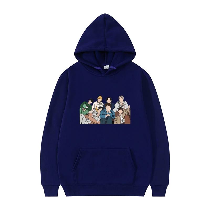 Осенне-зимняя толстовка с капюшоном женская унисекс та же толстовка Bts граффити принтованная толстовка с капюшоном модная толстовка с капюшоном