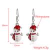 Christmas Snowman Earrings Drop Dangle Cartoon Gift Jewelry for Women Girls Party Accessory