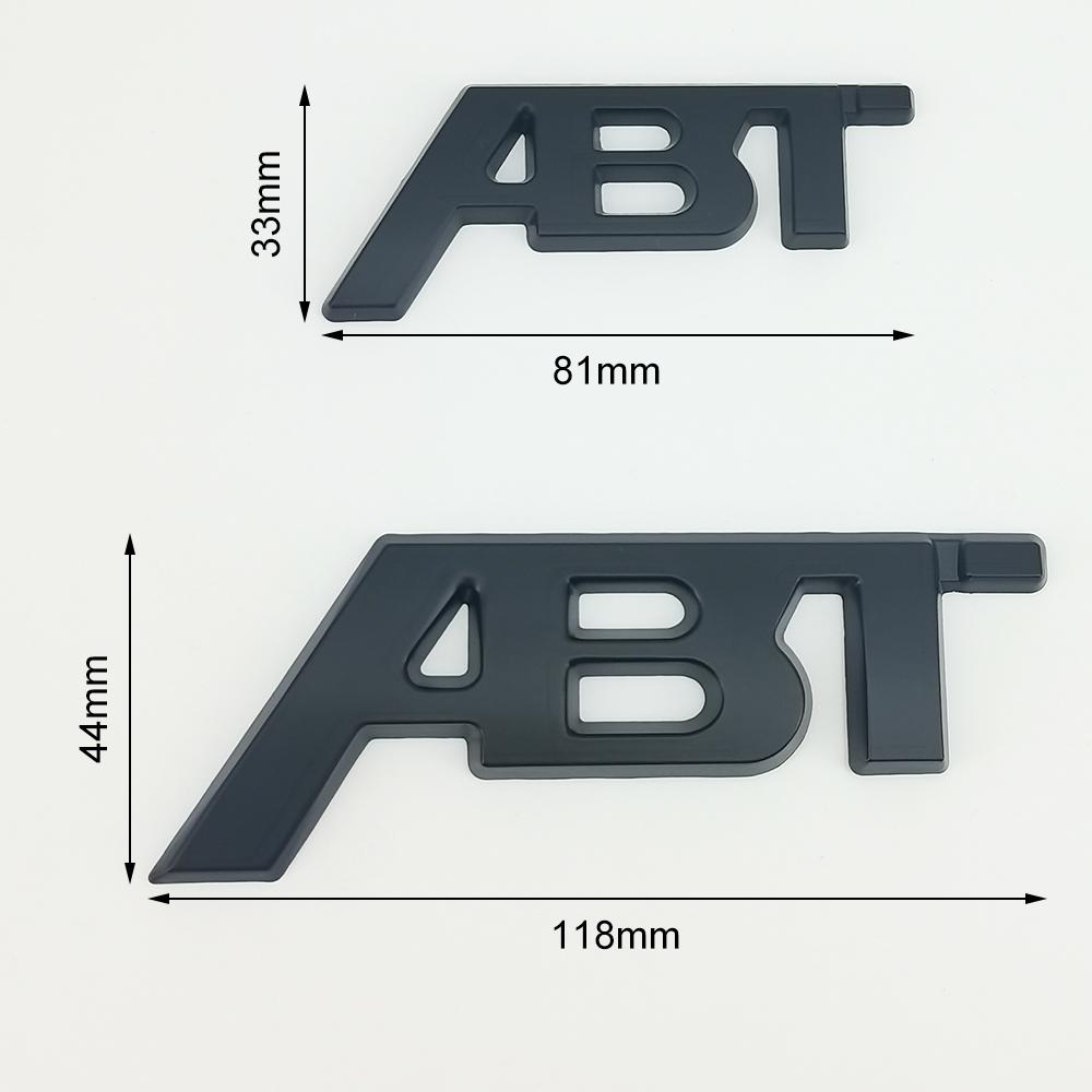3D Metal Logo ABT Grill Emblem Badge Rear Trunk Badge Decal Sticker For Audi A3 A5 A6 Q5 Q7 Q8 S4 S5 S6 RS3 RS6 Car Accessories