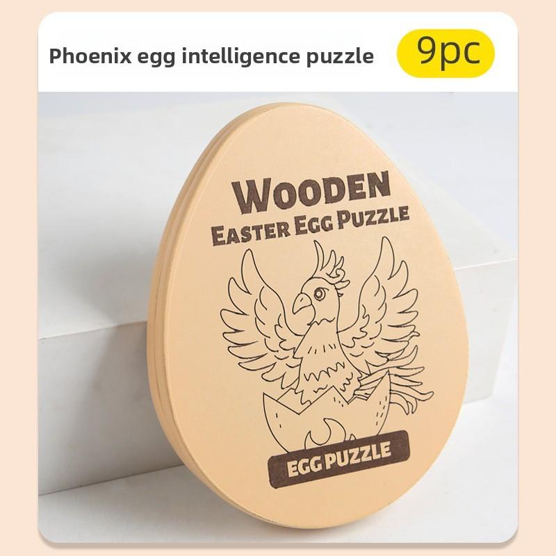 Деревянный 3D пазл «Яйцо динозавра» с головоломками для малышей и раннего развития