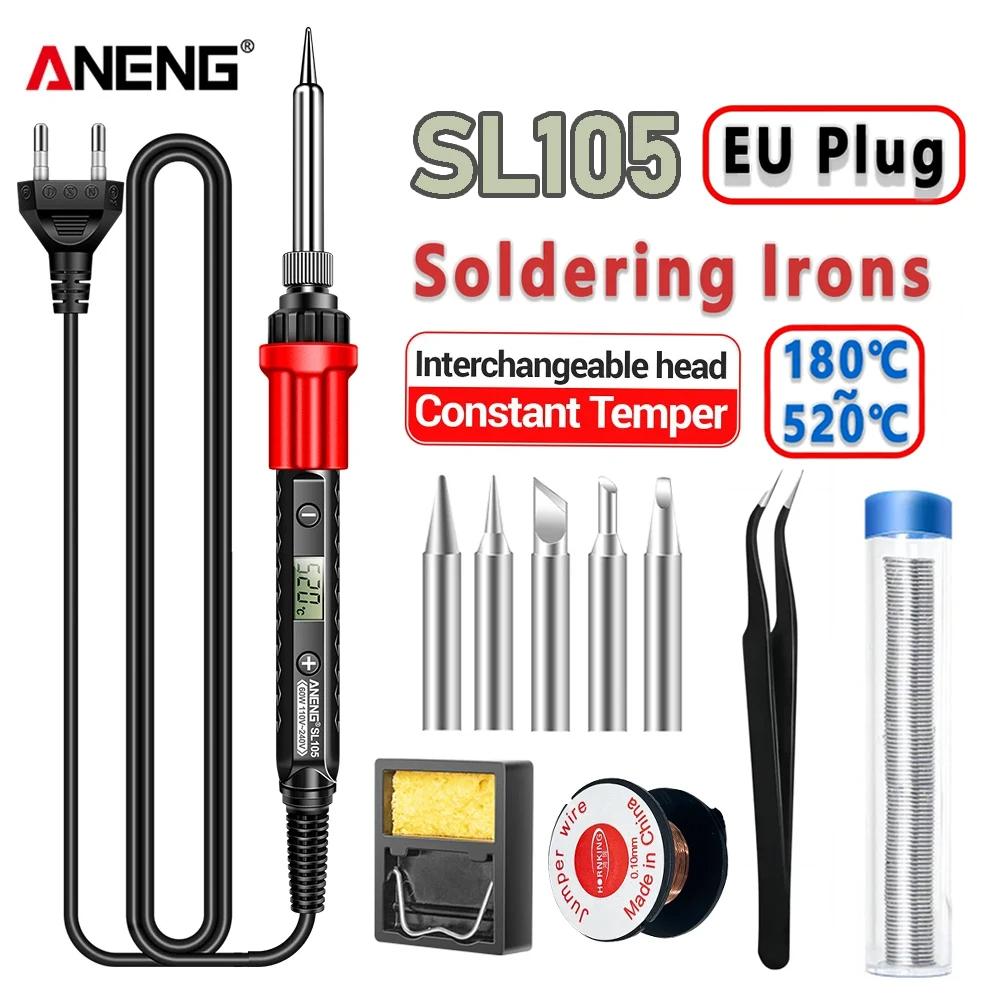 ANENG SL105 Умный паяльник Быстрое сварочное оборудование Штепсель США/ЕС 110 В 240 В Припой Нагревательный инструмент для ремонта С припоем Оловом Жалом паяльника