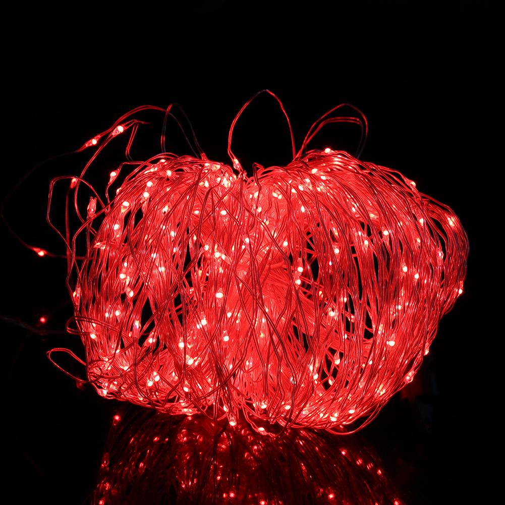 Гирлянда светодиодная с серебряным покрытием из медной проволоки, звездная гирлянда для наружного/внутреннего декора