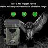 Solar Hunting Camera Solar Trail Camera Loop Recording IP65 Waterproof ABS 60 Degree Detection Angle Night Vision for Outdoor