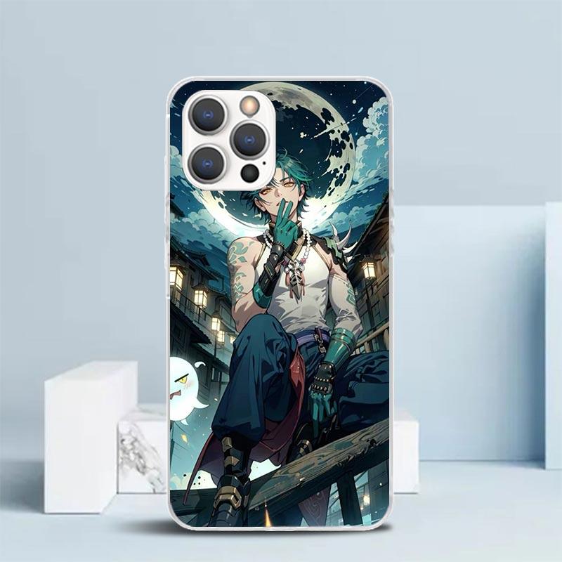 Чехол для телефона Genshin Impact Сяо Для IPhone 16 17 Air 16E 15 14 Plus 13 Mini 12 11 Pro Max 7 8 + SE 2020 Мягкая задняя крышка из ТПУ 16 17