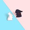 Wuxian Jewelry Lan WangJi Accessories Black Rabbit Mo Dao Zhu Shi Enamel Brooch Brooches Pin Badge