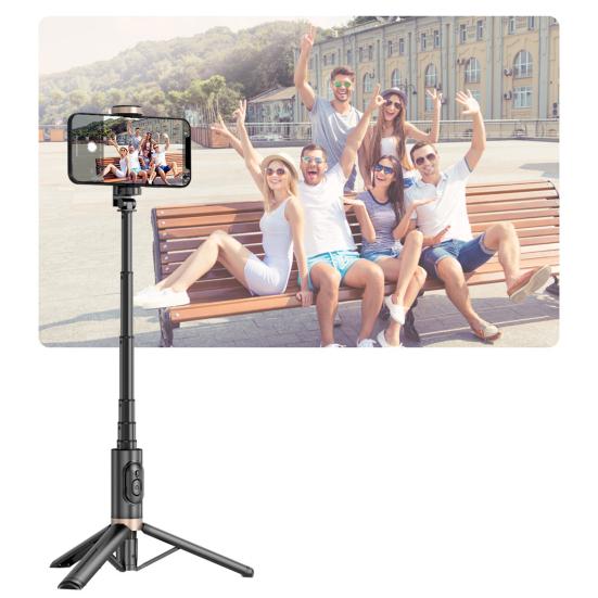 Палка для селфи Штатив с заполняющей подсветкой Телескопическая многофункциональная встроенная скрытая конструкция Вращающаяся на 360 градусов палка для селфи