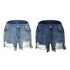Yousheng Women's High Waisted Jean Shorts Casual Ripped Distressed Denim Shorts with Pockets Summer Hot Short Jeans for Daily Beach Club