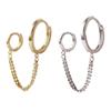 Gift Piercing Metal Punk Korean Style Hoop Earring Women Ear Buckle Ear Hook Tassel Chain Earrings