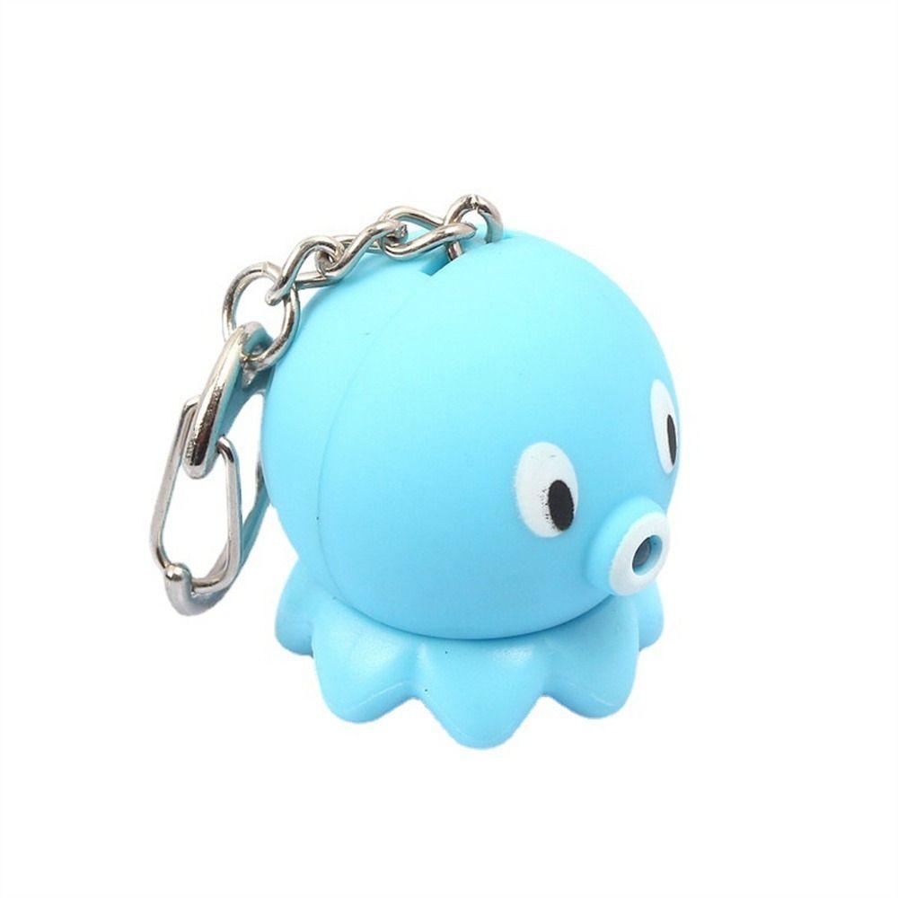 Брелок в виде животного Осьминог брелок 3D имитация светодиодные брелки свет звук брелок детская игрушка