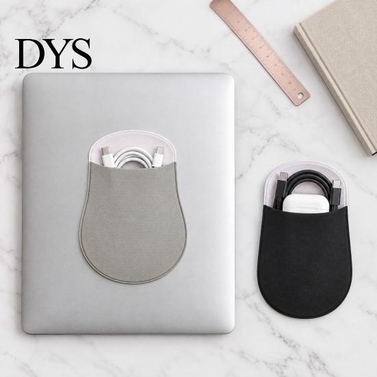 Slim Mouse Holder for Back of Laptop Wireless Sleeve Pouch, Self Adhesive Universal Storage Anti-lost Bag Bag, Lycra Fabric Large Opening Computer