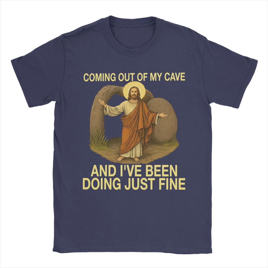 jesus coming out T Shirts Unisex Women 100 Cotton Humorous TShirts O Neck Jesus Meme Tee Shirt Short Sleeve Tops Printed