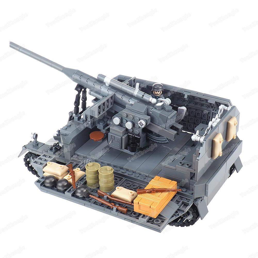 Мир танков Blitzkrieg Pz.Sfl. IVc Строительный блок WW2 Военные фигурки Оружие Разрушитель Бронированный транспортное средство Сцена Модель Подарок Игрушки для мальчиков