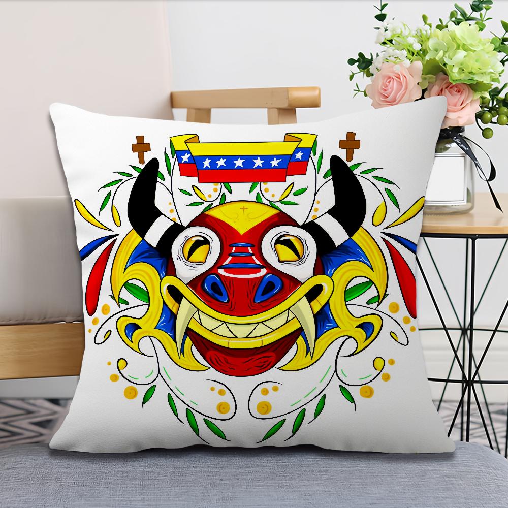 Aesthetic Art Venezuela Cushion Cover Soft Comfortable Pillow Case for Sofa Living Room Home Office Decor Protective Covers
