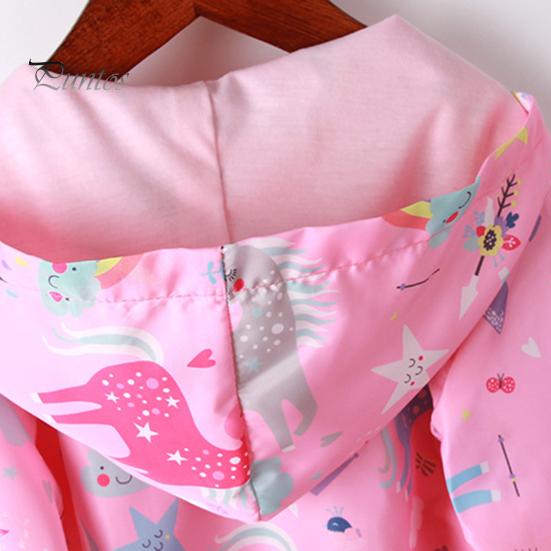 Пальто для девочек, детский плащ с капюшоном и длинными рукавами, с эластичными манжетами, солнцезащитная ветрозащитная куртка на молнии