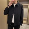 Spring and Autumn New Fashion Casual Lapel Jacket Simple Solid Color Loose Youth Tooling Coat