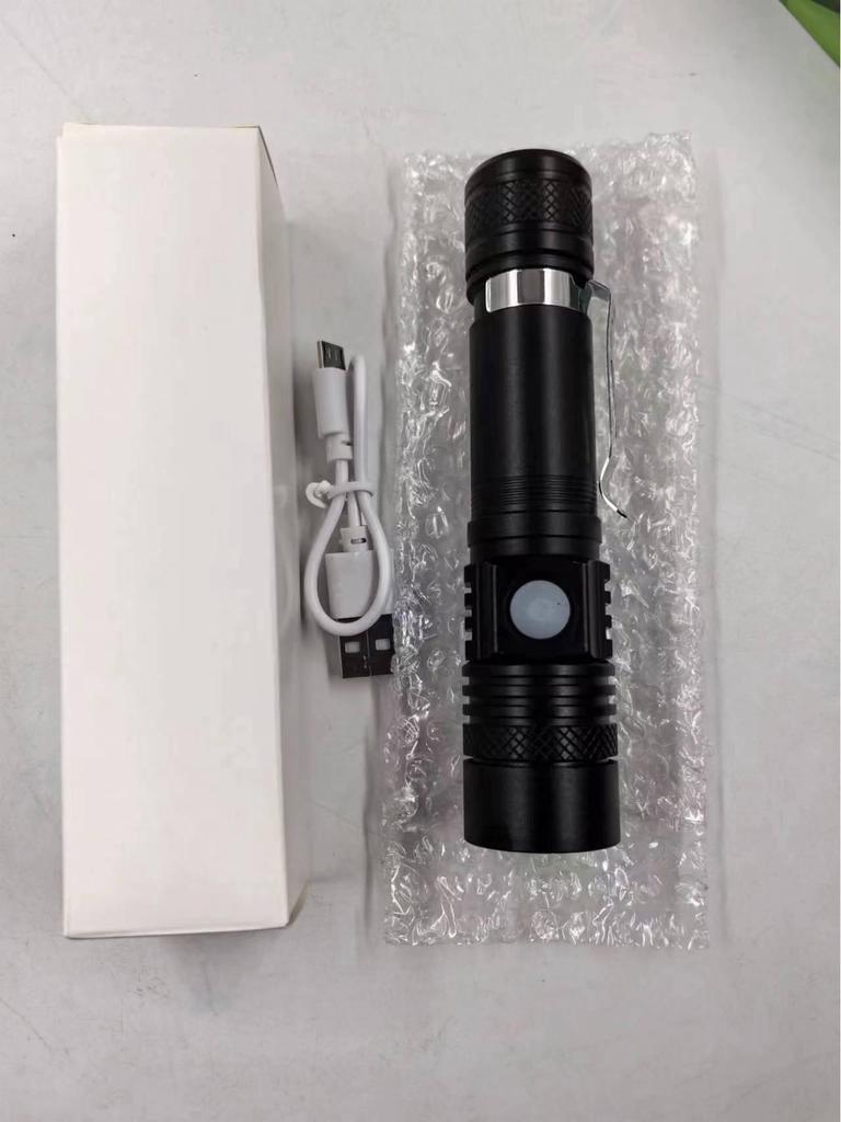 T6 Rechargeable USB High-Power LED Flashlight with Telescopic Zoom for Outdoor Use