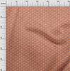oneOone Cotton Flex Dark Peach Orange Fabric Leaves & Floral Block Sewing Craft Projects Fabric Prints By Yard 40 Inch