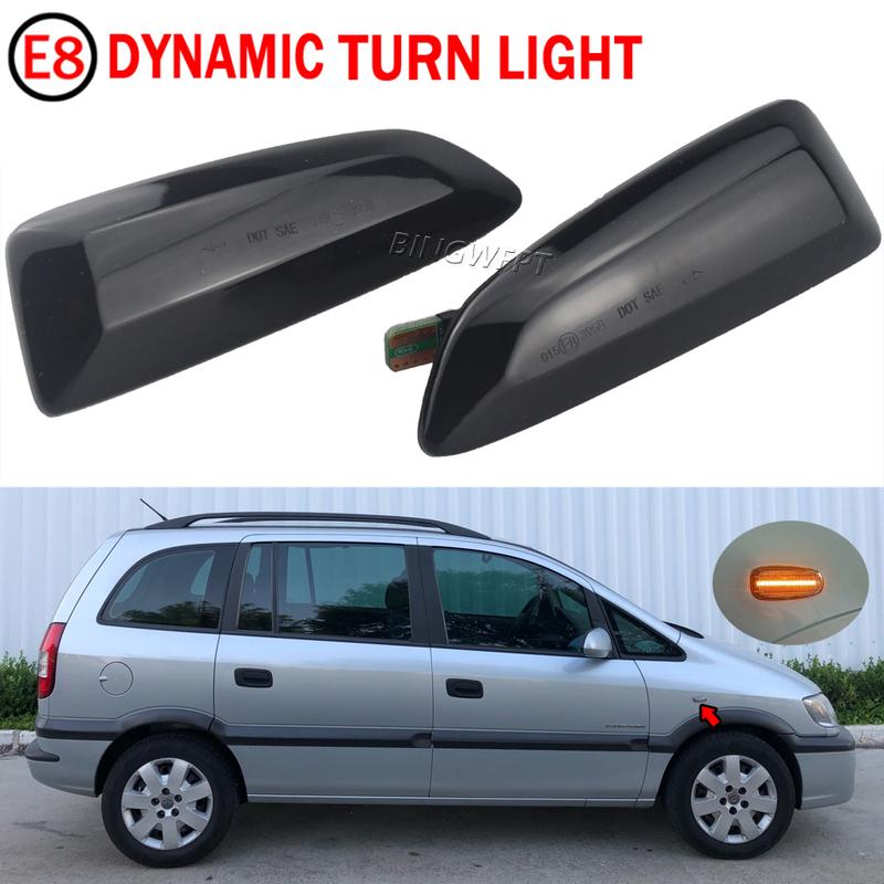 1 пара для Opel Astra J Astra J K Zafira C Insignia B Grandland X Светодиодный динамический боковой маркер Поворотник Последовательный указатель поворота