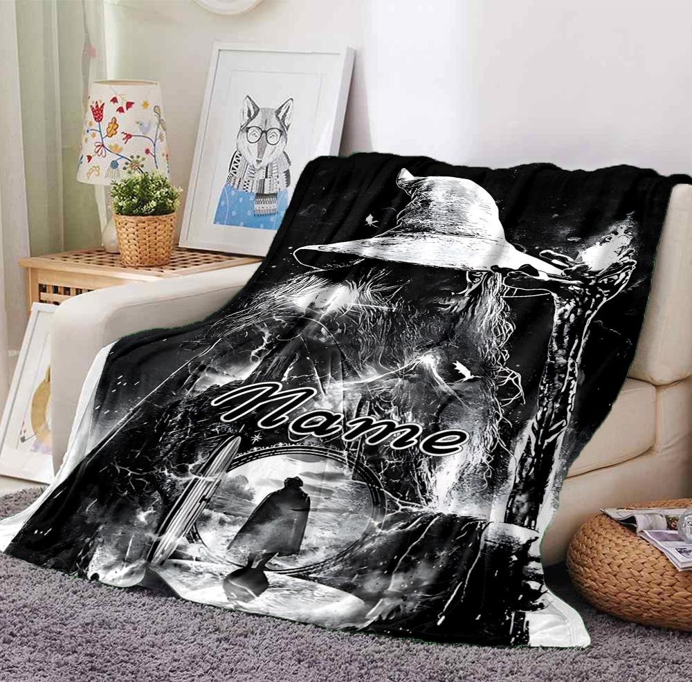 Custom Name Demon Flannel Blanket Throw Blanket Soft Warm Sofa Bed home Decor Unique Gift