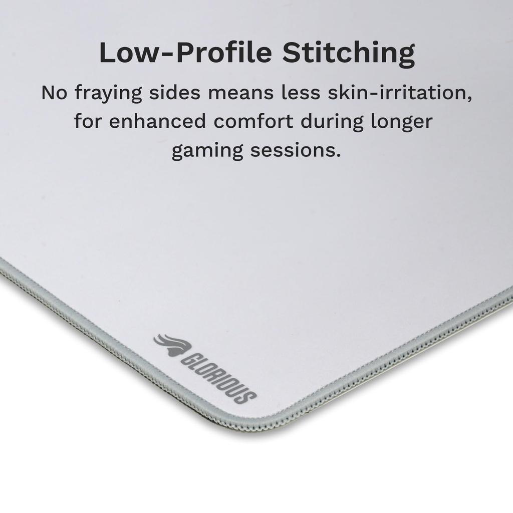Glorious Mouse Pad 2 Stitched 3XL White Cloth Gaming Mouse Pad x MS0776 (1220 610mm) GLO-MP2-CLTH-STC-3XL-WHT